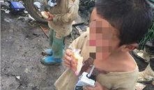 一中兄妹吃瓜,一家人的欢乐时光